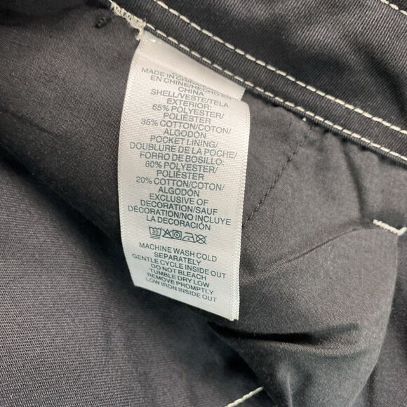 True Religion Cargo Pants Mens Size 34‎ x 32 Jet Black White Stitch 108335 NWT - Picture 9 of 11